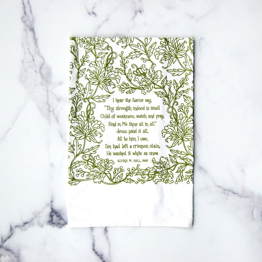 Jesus Paid it All - Tea Towel