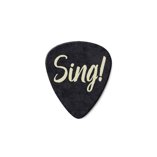 Sing! 1 Sided Guitar Pick - Black