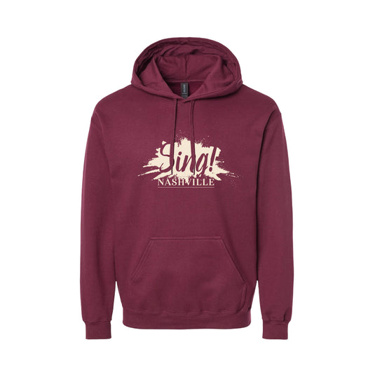 Sing! Nashville Splat Maroon Adult Hoodie