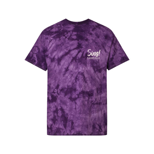 Sing! Nashville Purple Tie-Dye Adult T-Shirt