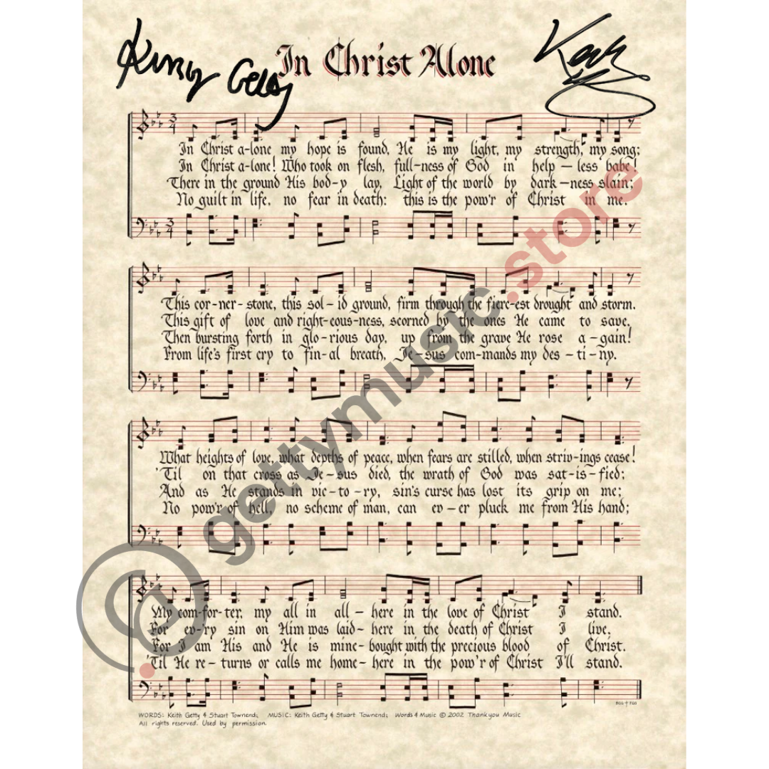 in-christ-alone-frameable-hymn-setting-in-calligraphy for Free Printable Hymn Sheet Music In Christ Alone - Frameable Hymn Setting in Calligraphy for Free Printable Hymn Sheet Music